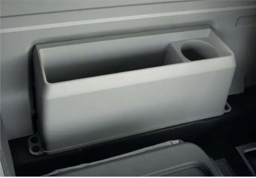 Rear panel console with bottle holder